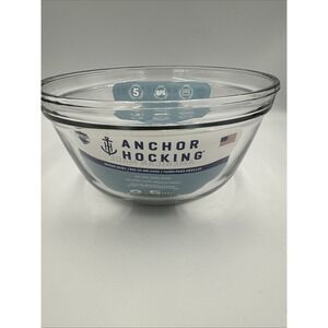 Anchor Hocking 2.5 Qt.  Round Mixing Bowl-Oven/Microwave/Freezer/Dishwasher Safe